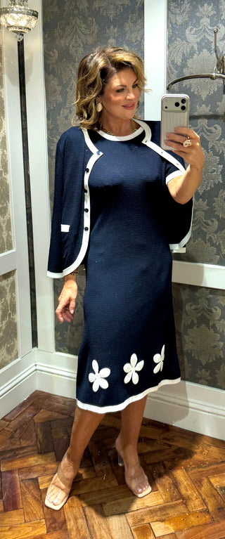 Faustine Knit Dress - Navy