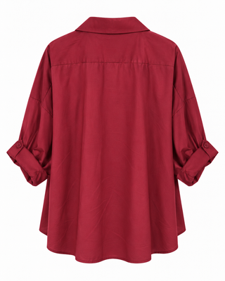Remi Detachable Button Shirt - Burgundy