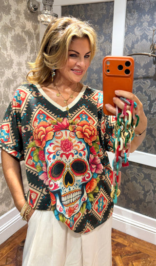 Ivan Skull Lurex Top