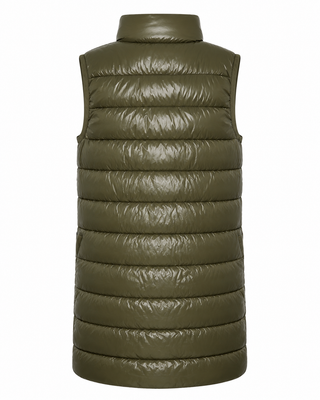 Zadie Reversible Gilet- Green/Leop