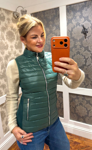 Romy Padded Gilet - Green