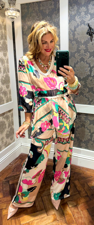 Esme Multi Pink Two -Piece -Funky Print