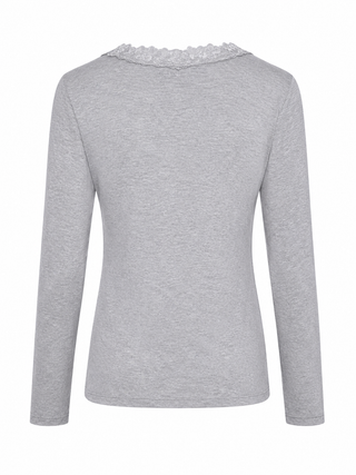 Cashmere Lace Layering Top - Grey