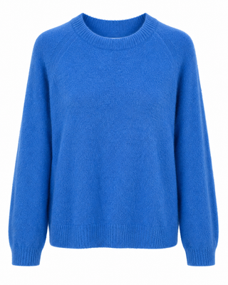 Alina Alpaca Knit Jumper-  Blue