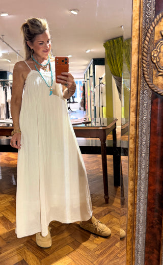 Seraphina Cream Cotton Dress