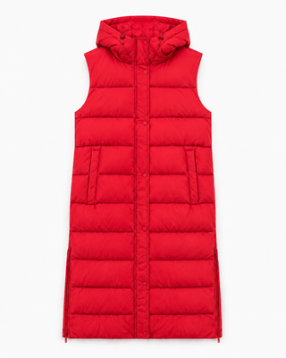Tia Gilet Long -Red