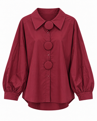 Remi Detachable Button Shirt - Burgundy