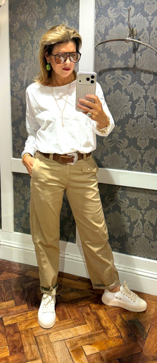 Aymen Clint Pant Mos Mosh Chino - Oak