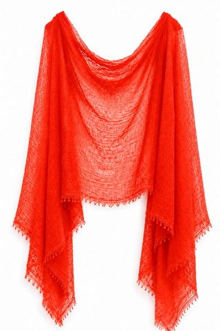 Pam Lightweight Crinkle Scarf- Red