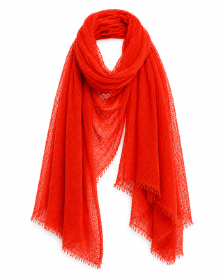 Pam Lightweight Crinkle Scarf- Red