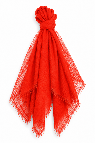 Pam Lightweight Crinkle Scarf- Red
