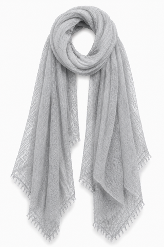 Pam Lightweight Crinkle Scarf- Grey