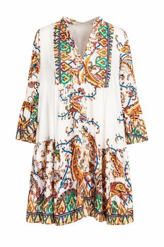 Nellie Boho Floral Short Dress