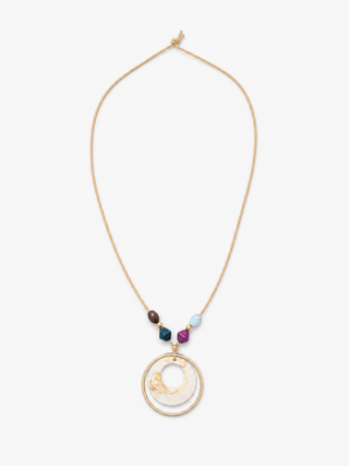 Shell Necklace Long Purple