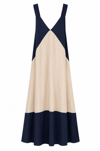 Jaz Dress Navy/ Beige