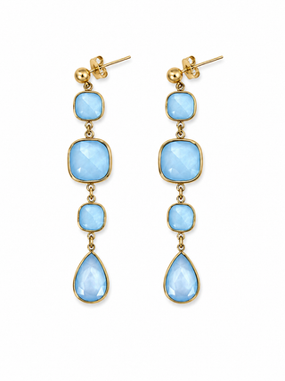 Blue Gem Drop earrings