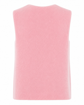 Arielle Angora Knit Vest- Pink