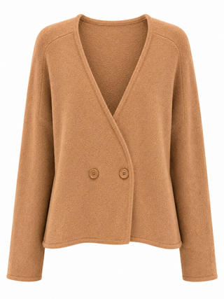 Luna D/B Knit Cardigan- Tan