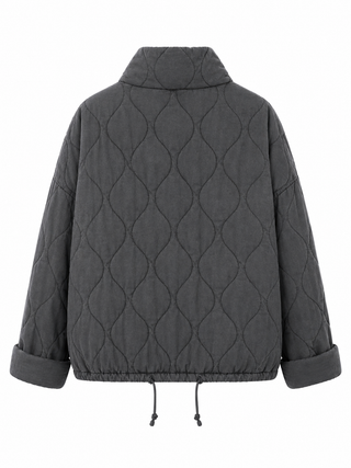 Aspen Quilted Cotton Jacket - Washed Black