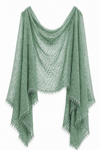 Pam lightweight crinkle scarf - Olive green