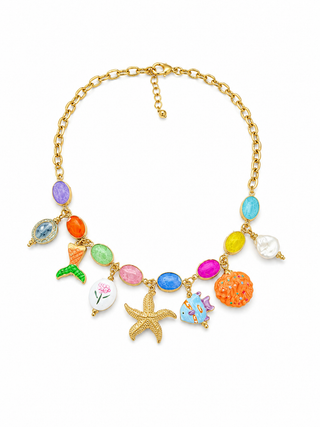 Necklace Star Fish Multi Gem