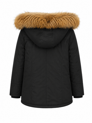 Avery Fur Hood Parka - Black