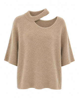 Aria Cut-Out Knit- Beige