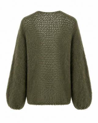Aurelia Mohair Cardigan - Olive
