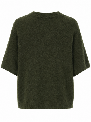 Ariana Short Sleeve Alpaca Knit - Khaki