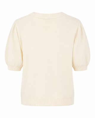 Amour Embroidered Knit - Cream
