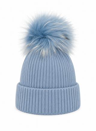 Bowie Hat Beanie bobble - Blue