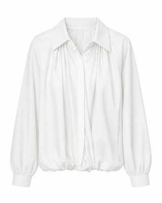 Riva Balloon Shirt Jacket- White