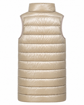 Zadie Reversible Gilet - Greige/leop